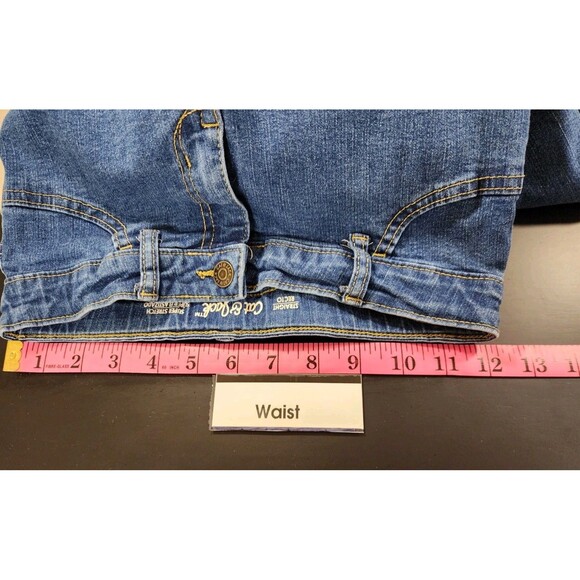 Cat & Jack Girls 10 Blue Jean Denim Straight Leg Super Stretchy Adjustable Waist - Picture 14 of 16